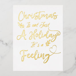 Weihnachten ist nicht nur ein Feiertag, sondern ei Folien Feiertagspostkarte