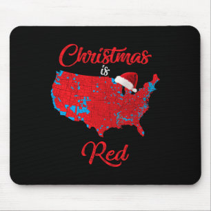 Weihnachten ist Rot 2024 Wahlkarte Trump Landslid Mousepad