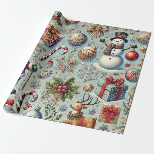 Weihnachten ist schon da geschenkpapier (Ungerollt)