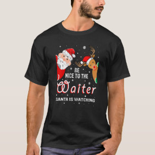 Weihnachten ist schön für den Kellner, den der Wei T-Shirt