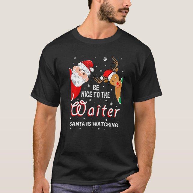 Weihnachten ist schön für den Kellner, den der Wei T-Shirt (Vorderseite)