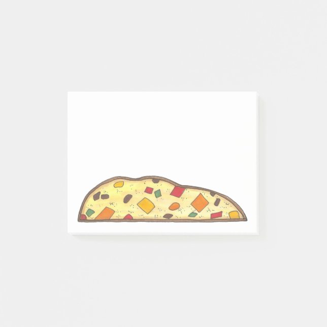 Weihnachten Italienischer Urlaub Biscotti Xmas Pos Post-it Klebezettel (Vorderseite)