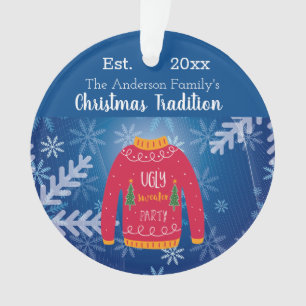 Weihnachten Jahr hässlich Pullover rot Ornament