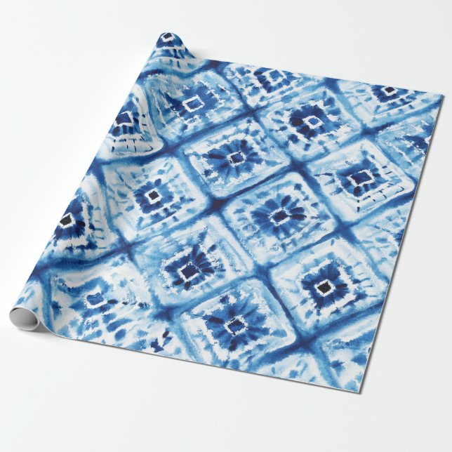 Weihnachten Japanisch Gefärbte Krawatte Shibori Pa Geschenkpapier (Ungerollt)