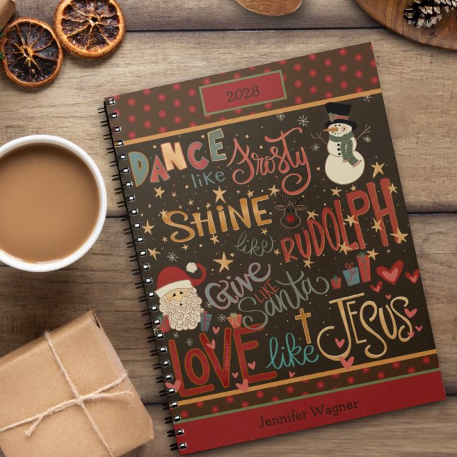 Weihnachten Jesus Frosty Rudolph Santa Quote Notizblock (Von Creator hochgeladen)