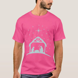 Weihnachten Jesus Geburtskrippe Christlich Illustr T-Shirt