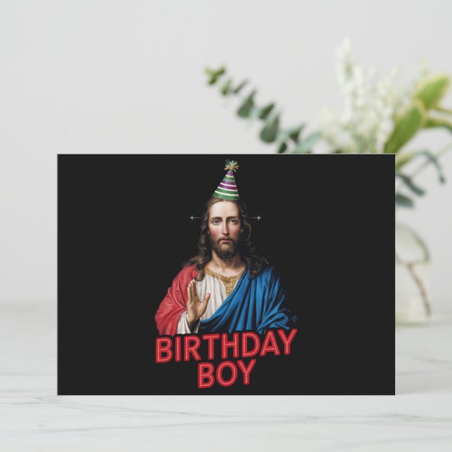 Weihnachten Jesus Geburtstag Junge (Stehend Vorderseite)