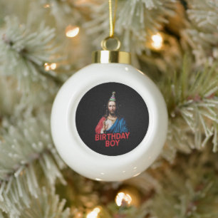 Weihnachten Jesus Geburtstag Junge Keramik Kugel-Ornament