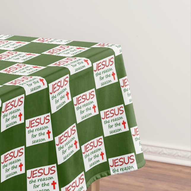 Weihnachten Jesus Grund der Saison Tablecloth Tischdecke (Beispiel)