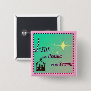 Weihnachten Jesus Grund für die Saison Button Zube