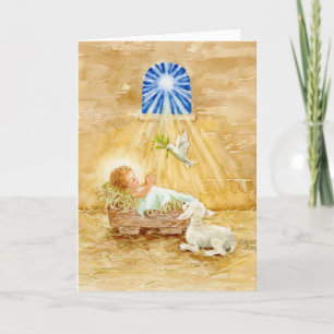 Weihnachten Jesus in der Gefahr Kind des Friedens  Karte