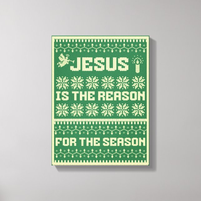 Weihnachten Jesus ist der Grund für die Jahreszeit Leinwanddruck (Vorderseite)