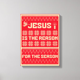 Weihnachten Jesus ist der Grund für die Jahreszeit Leinwanddruck