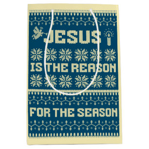 Weihnachten Jesus ist der Grund für die Jahreszeit Mittlere Geschenktüte