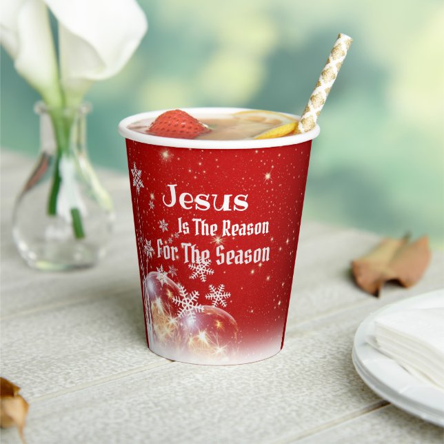 Weihnachten Jesus ist der Grund Papier Party Cup Pappbecher (In Situ)
