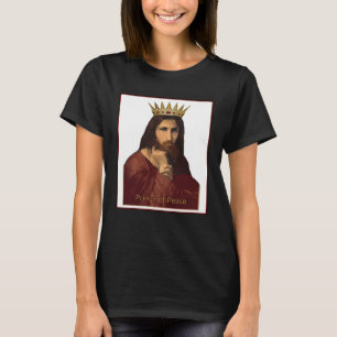 Weihnachten Jesus Porträt Gekrönter Prinz des Frie T-Shirt
