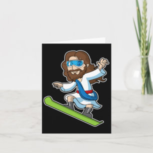 Weihnachten Jesus Snowboard Snowboarder Snowboarde Karte