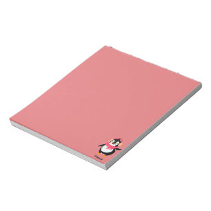 Weihnachten Jolly Pinguin in Scarf mit Ohrmuffen Notizblock