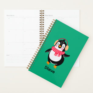 Weihnachten Jolly Pinguin in Scarf mit Ohrmuffen Planer