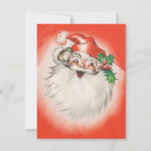 Weihnachten, Jolly Retro 50er Santa Claus Feiertagskarte
