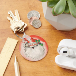 Weihnachten, Jolly Retro 50er Santa Claus Schlüsselanhänger