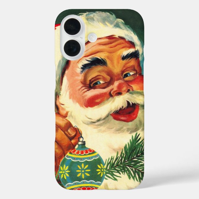 Weihnachten, Jolly Retro 50's Weihnachtsmann Case-Mate iPhone Hülle (Rückseite)