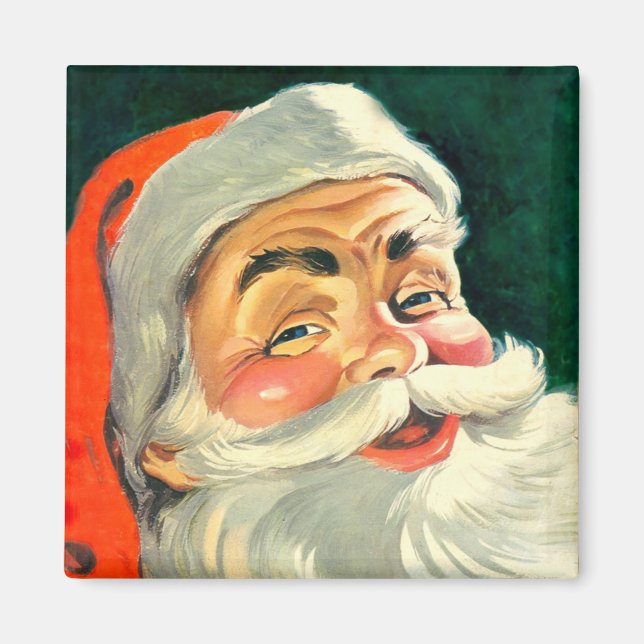 Weihnachten, Jolly Retro 50's Weihnachtsmann Magnet (Vorne)