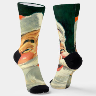 Weihnachten, Jolly Retro 50's Weihnachtsmann Socken