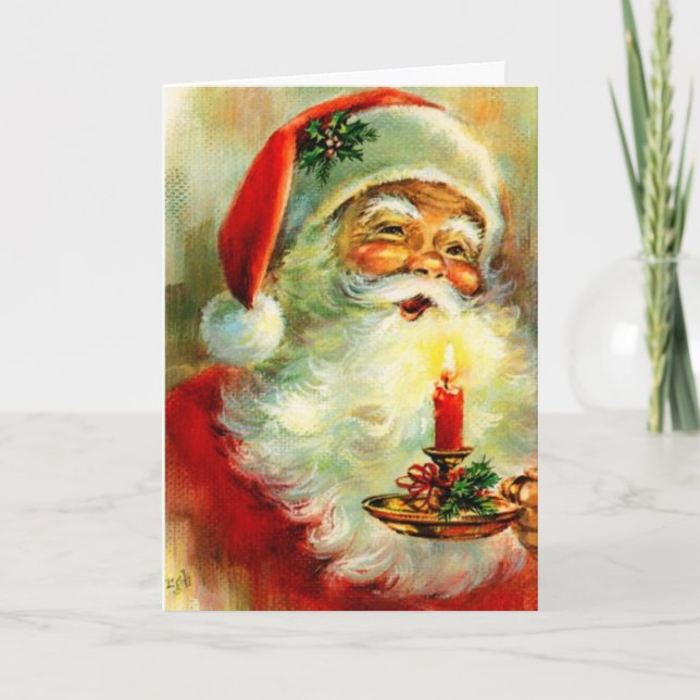 Weihnachten - Jolly Santa Card (Vorderseite)