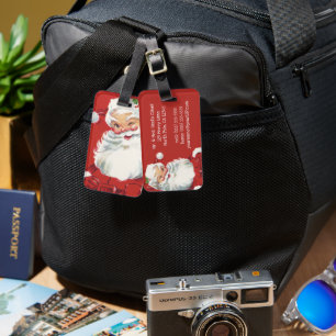 Weihnachten, Jolly Santa Claus Winking Gepäckanhänger
