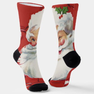 Weihnachten, Jolly Santa Claus Winking Socken