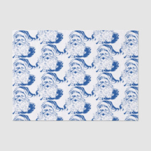 Weihnachten, Jolly Weihnachtsmann in Blau Seidenpapier