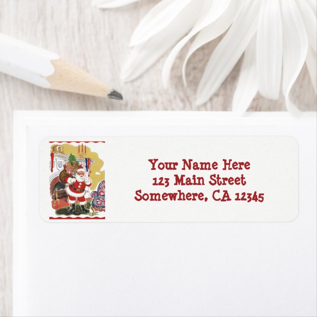 Weihnachten, Jolly Weihnachtsmann mit Geschenken (Insitu)