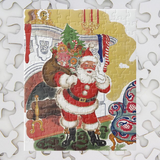 Weihnachten, Jolly Weihnachtsmann mit Geschenken Puzzle (Von Creator hochgeladen)