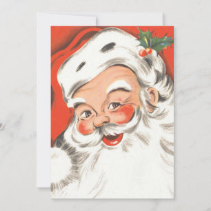 Weihnachten, Jolly Weihnachtsmann mit Lächeln Feiertagskarte
