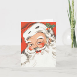 Weihnachten, Jolly Weihnachtsmann mit Lächeln Feiertagskarte