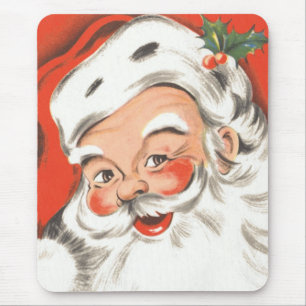 Weihnachten, Jolly Weihnachtsmann mit Lächeln Mousepad