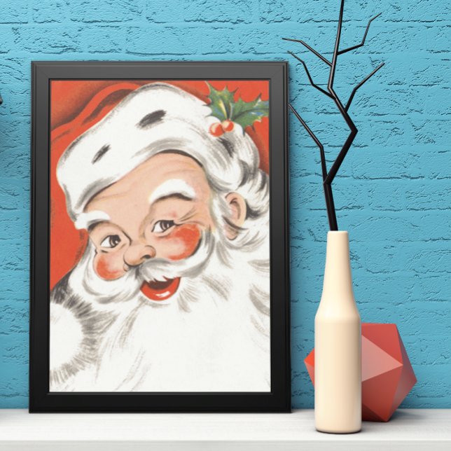 Weihnachten, Jolly Weihnachtsmann mit Lächeln Poster (Von Creator hochgeladen)