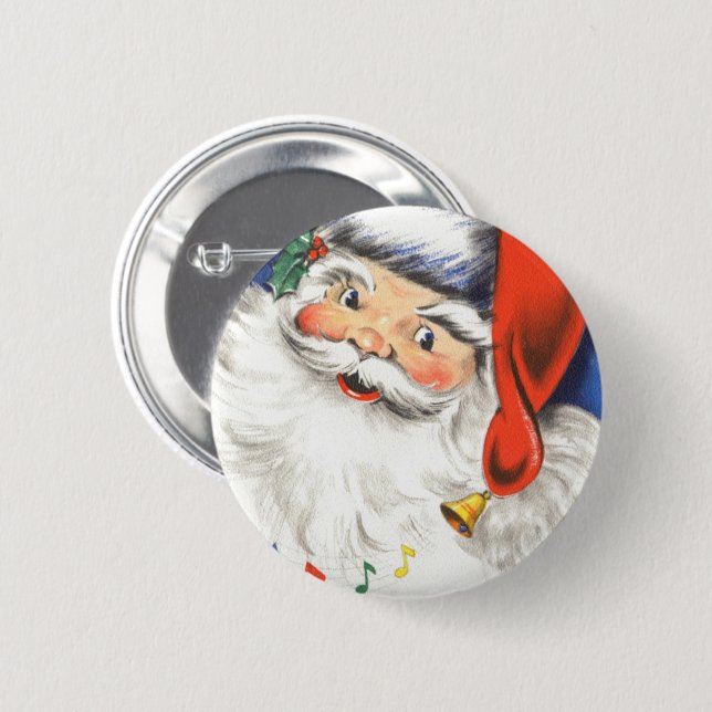 Weihnachten, Jolly Weihnachtsmann mit Musik Button (Vorne & Hinten)