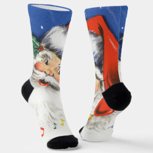 Weihnachten, Jolly Weihnachtsmann mit Musik Socken