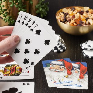 Weihnachten, Jolly Weihnachtsmann mit Musik Spielkarten