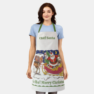 Weihnachten, Jolly Weihnachtsmann mit Schlitten Schürze