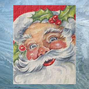Weihnachten, Jolly Weihnachtsmann mit Seinem Hut Puzzle