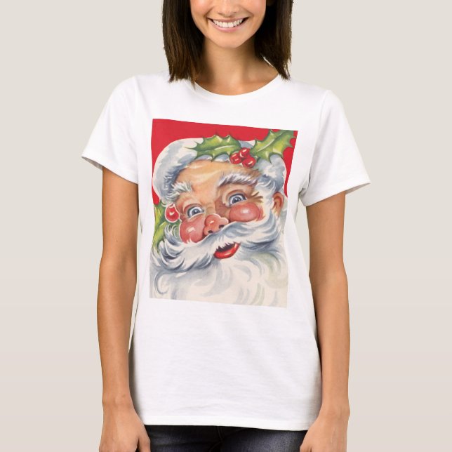 Weihnachten, Jolly Weihnachtsmann mit Seinem Hut T-Shirt (Vorderseite)