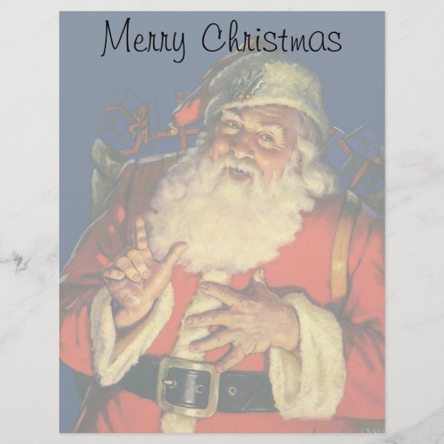 Weihnachten, Jolly Weihnachtsmann mit Spielzeug (Vorderseite)