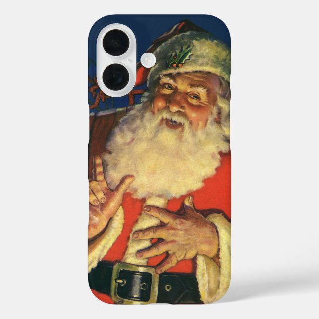 Weihnachten, Jolly Weihnachtsmann mit Spielzeug Case-Mate iPhone Hülle (Rückseite)