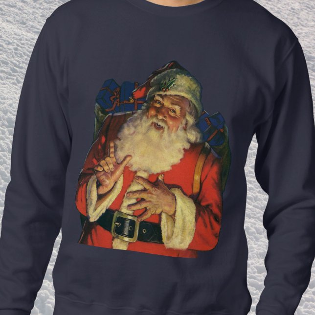 Weihnachten, Jolly Weihnachtsmann mit Spielzeug Sweatshirt (Von Creator hochgeladen)