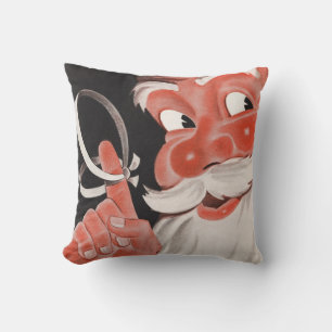 Weihnachten, Jolly Weihnachtsmann mit String Kissen