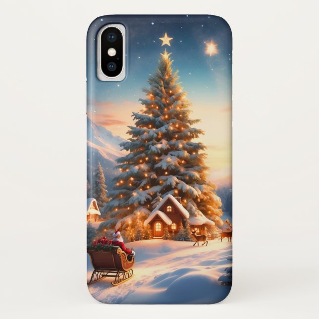 Weihnachten, Jolly Winking Weihnachtsmann Case-Mate iPhone Hülle (Rückseite)