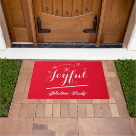 Weihnachten Joyful Simple Script Name Red Outdoor Fußmatte